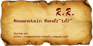 Rosenstein Renátó névjegykártya